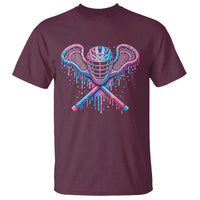 Lacrosse Drip Ice Cream Lax Helmet Sticks Sport Player T Shirt