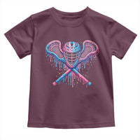 Lacrosse Drip Ice Cream Lax Helmet Sticks Sport Player Toddler T Shirt