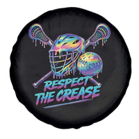 Respect The Crease Lacrosse Drip Spare Tire Cover Funny Lax Goalie