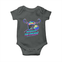 Respect The Crease Lacrosse Drip Baby Onesie Funny Lax Goalie