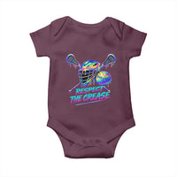 Respect The Crease Lacrosse Drip Baby Onesie Funny Lax Goalie
