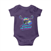 Respect The Crease Lacrosse Drip Baby Onesie Funny Lax Goalie