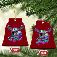 Respect The Crease Lacrosse Drip Ceramic Ornament Funny Lax Goalie