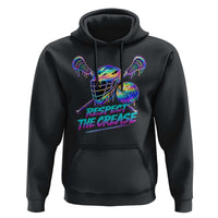 Respect The Crease Lacrosse Drip Hoodie Funny Lax Goalie