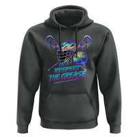 Respect The Crease Lacrosse Drip Hoodie Funny Lax Goalie