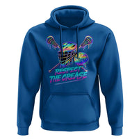 Respect The Crease Lacrosse Drip Hoodie Funny Lax Goalie