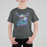 Respect The Crease Lacrosse Drip T Shirt For Kid Funny Lax Goalie