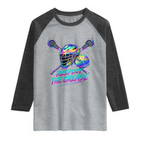 Respect The Crease Lacrosse Drip Raglan Shirt Funny Lax Goalie