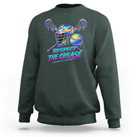 Respect The Crease Lacrosse Drip Sweatshirt Funny Lax Goalie