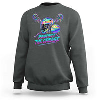 Respect The Crease Lacrosse Drip Sweatshirt Funny Lax Goalie