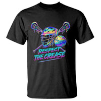 Respect The Crease Lacrosse Drip T Shirt Funny Lax Goalie