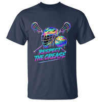 Respect The Crease Lacrosse Drip T Shirt Funny Lax Goalie
