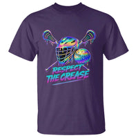 Respect The Crease Lacrosse Drip T Shirt Funny Lax Goalie
