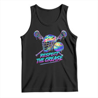 Respect The Crease Lacrosse Drip Tank Top Funny Lax Goalie
