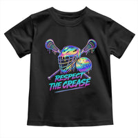 Respect The Crease Lacrosse Drip Toddler T Shirt Funny Lax Goalie
