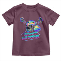 Respect The Crease Lacrosse Drip Toddler T Shirt Funny Lax Goalie