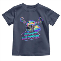 Respect The Crease Lacrosse Drip Toddler T Shirt Funny Lax Goalie