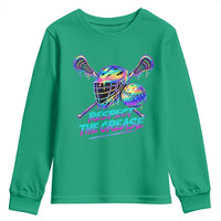 Respect The Crease Lacrosse Drip Youth Sweatshirt Funny Lax Goalie