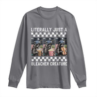 Baseball Raccoon Literally Just a Bleacher Creature Long Sleeve Shirt Funny Trash Panda At Ballfield