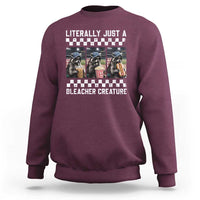 Baseball Raccoon Literally Just a Bleacher Creature Sweatshirt Funny Trash Panda At Ballfield