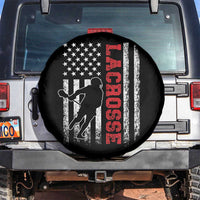 Lacrosse American Flag Lax Men 4th of July Spare Tire Cover