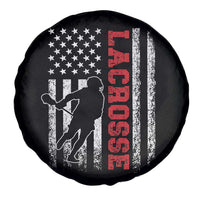 Lacrosse American Flag Lax Men 4th of July Spare Tire Cover