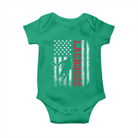 Lacrosse American Flag Lax Men 4th of July Baby Onesie