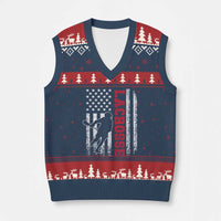 Lacrosse American Flag Lax Men 4th of July V-Neck Knit Sweater Vest