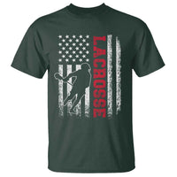 Lacrosse American Flag Lax Men 4th of July T Shirt