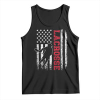 Lacrosse American Flag Lax Men 4th of July Tank Top
