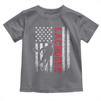 Lacrosse American Flag Lax Men 4th of July Toddler T Shirt