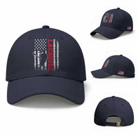 Lacrosse American Flag Lax Women 4th of July Baseball Cap