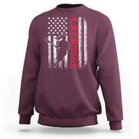 Lacrosse American Flag Lax Women 4th of July Sweatshirt