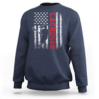 Lacrosse American Flag Lax Women 4th of July Sweatshirt