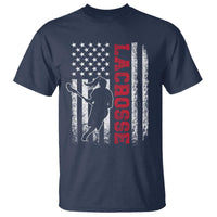Lacrosse American Flag Lax Women 4th of July T Shirt