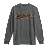 San Francisco Sports Script Retro Baseball Lovers Proud City Long Sleeve Shirt