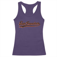 San Francisco Sports Script Retro Baseball Lovers Proud City Racerback Tank Top