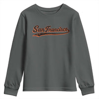 San Francisco Sports Script Retro Baseball Lovers Proud City Youth Sweatshirt