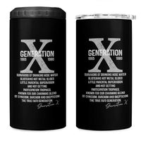 Proud Gen X 1965 to 1980 4 in 1 Can Cooler Tumbler Vintage Generation X