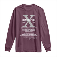 Proud Gen X 1965 to 1980 Long Sleeve Shirt Vintage Generation X