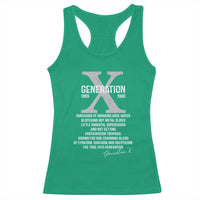 Proud Gen X 1965 to 1980 Racerback Tank Top Vintage Generation X