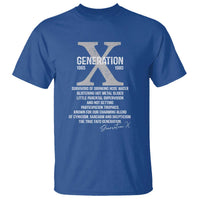 Proud Gen X 1965 to 1980 T Shirt Vintage Generation X