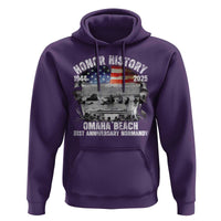 Omaha Beach D Day 81 ST Anniversary Honor History Normandy Hoodie American Flag WWII