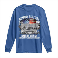 Omaha Beach D Day 81 ST Anniversary Honor History Normandy Long Sleeve Shirt American Flag WWII