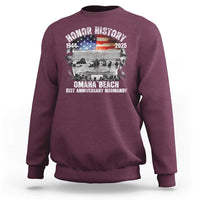 Omaha Beach D Day 81 ST Anniversary Honor History Normandy Sweatshirt American Flag WWII