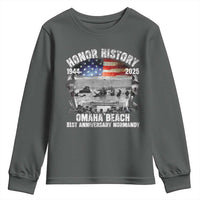 Omaha Beach D Day 81 ST Anniversary Honor History Normandy Youth Sweatshirt American Flag WWII
