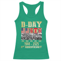 D Day 81st Anniversary Honor History Normandy WWII Racerback Tank Top