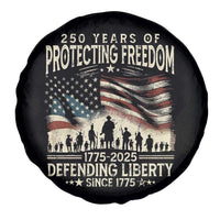 250 Years Of Protecting Freedom Defending Liberty Since 1775 Spare Tire Cover US Military Army Birthday
