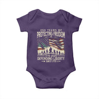 250 Years Of Protecting Freedom Defending Liberty Since 1775 Baby Onesie US Military Army Birthday