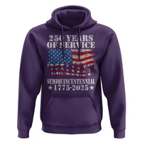 250 Years Of Service Semiquincentennial Hoodie US Military Army Birthday American Flag